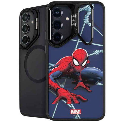 Marvel Spiderman Crawling Spiderman Galaxy S25 Kickstand Case